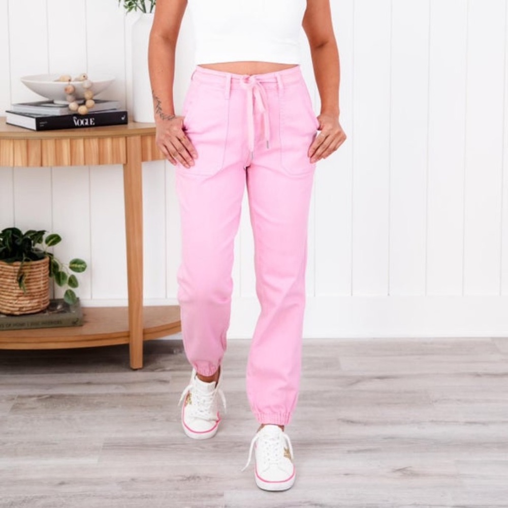 Judy blue pink jean joggers 16W - Picture 8 of 11